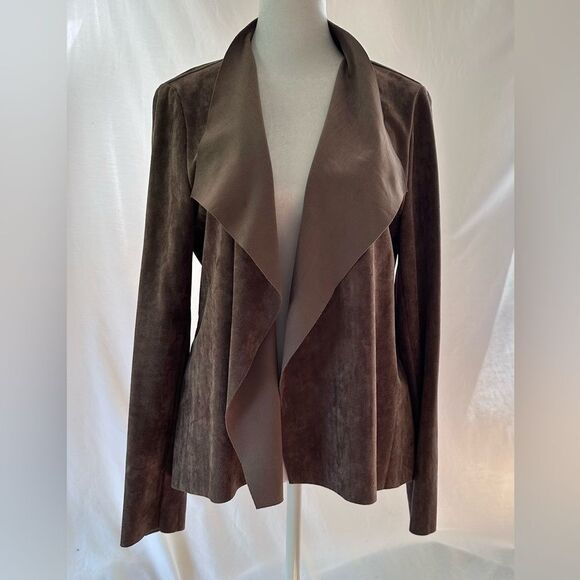 Ellie Kai Ultrasuede Unstructured Faux Suede Open Jacket Size M - Picture 14 of 16